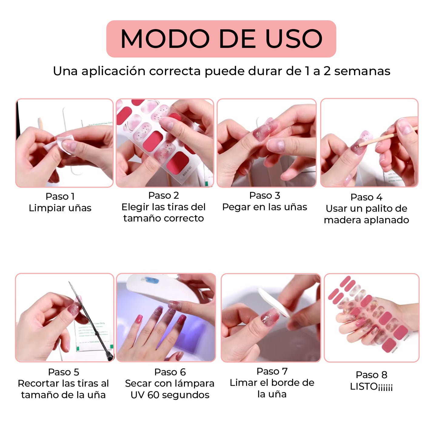 Gel Pink ombré flower