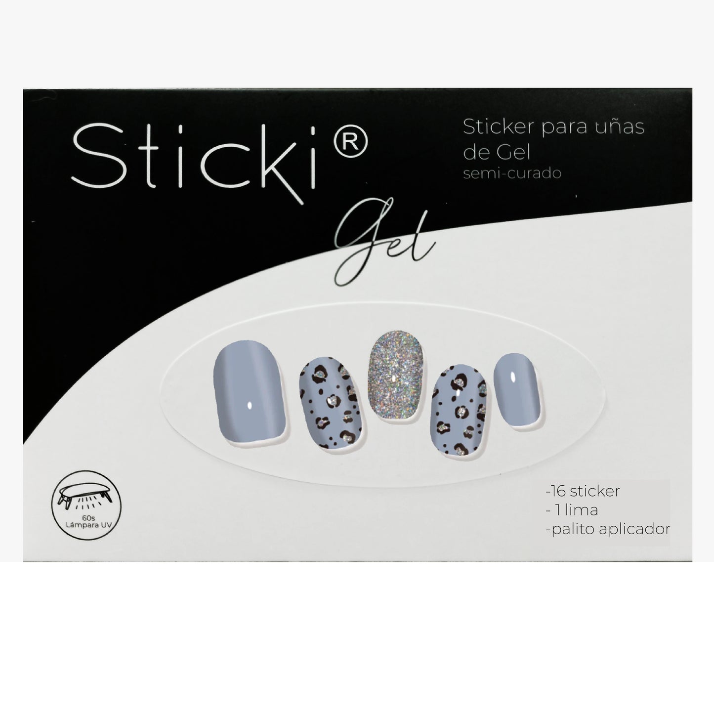 Gel Blue animal print