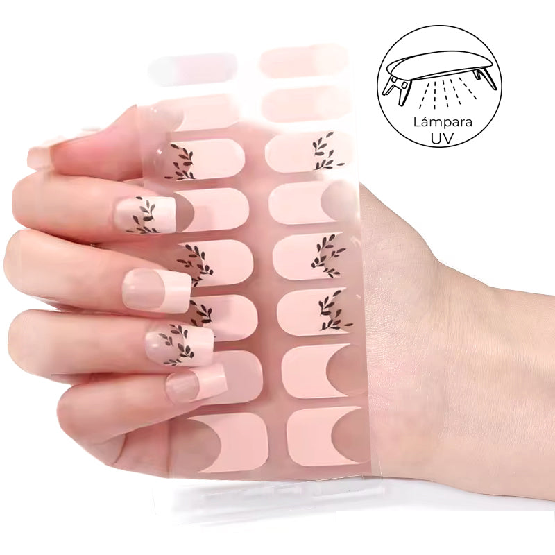 Gel Pink leaves French