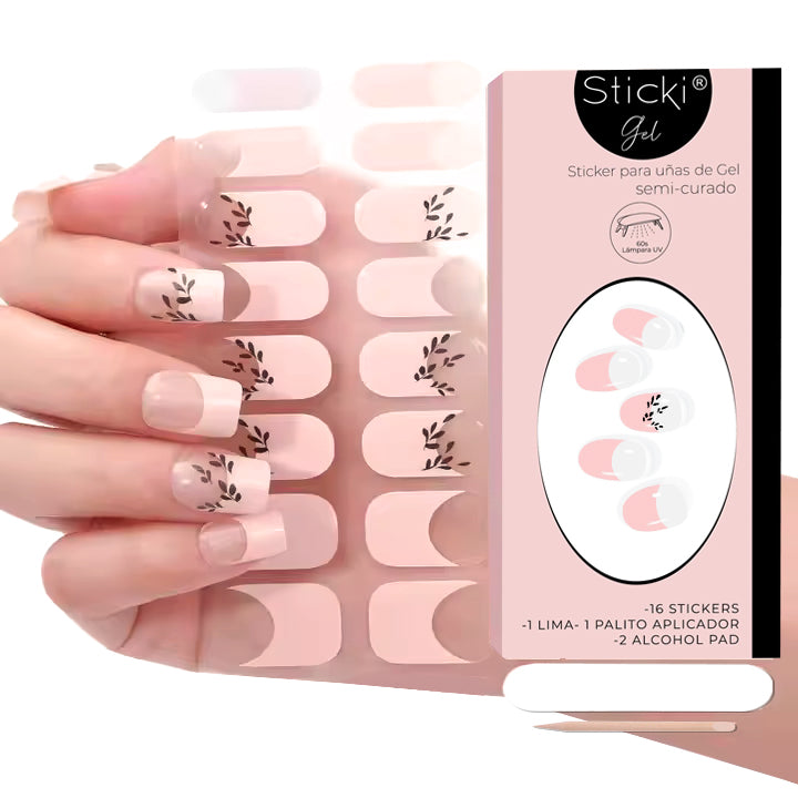 Gel Pink leaves French