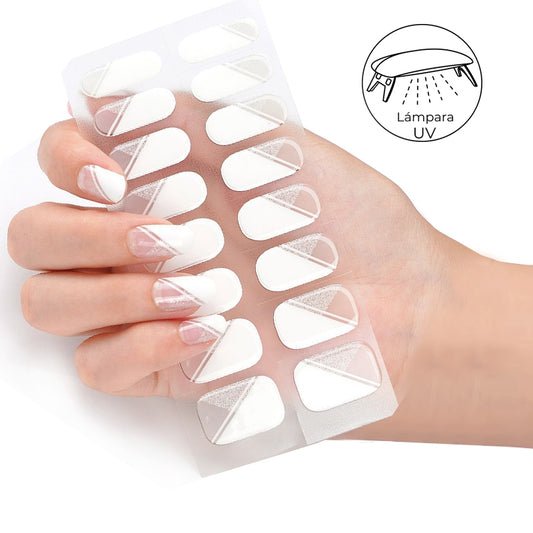 Gel French silver line
