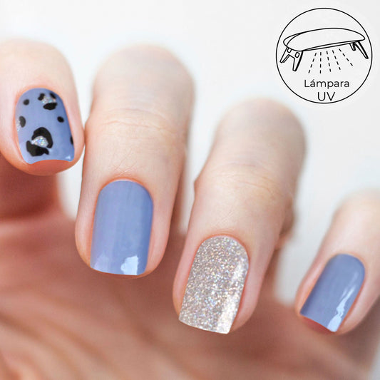 Gel Blue animal print