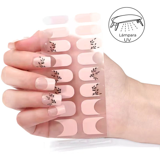 Gel Pink leaves French