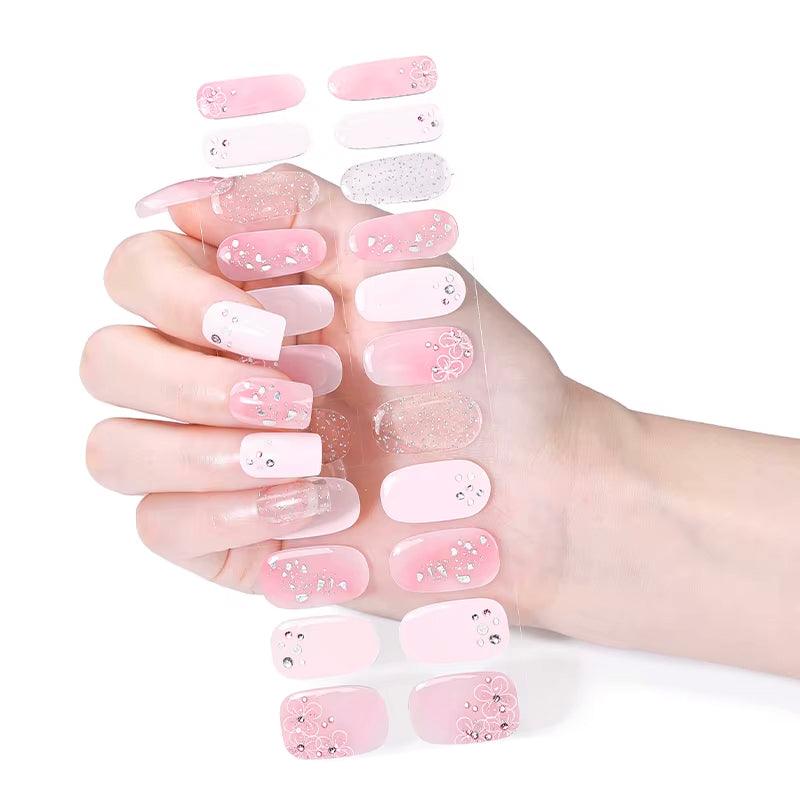 Gel free UV Pink strass