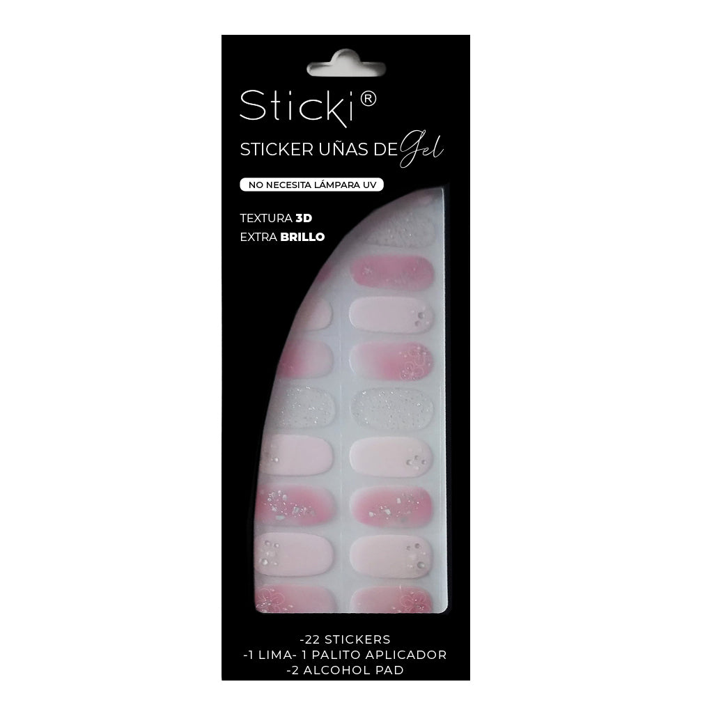 Gel free UV Pink strass